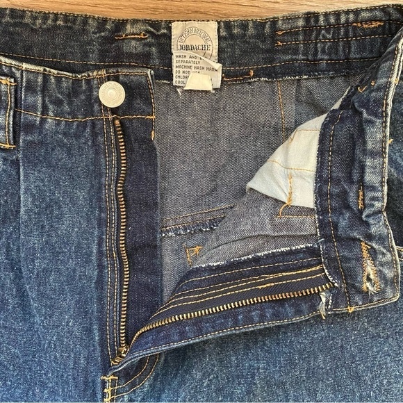 Jordache Vintage Medium Stone Washed Pleated Front Ultra High Waist Denim Jeans - Picture 8 of 11